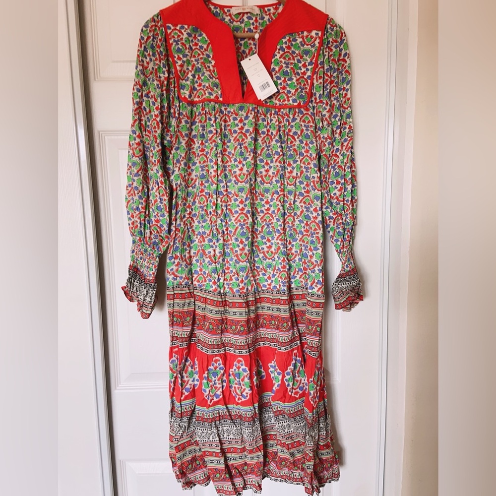 NWT Tory Burch Printed Tunic Dress In Legacy Paisley